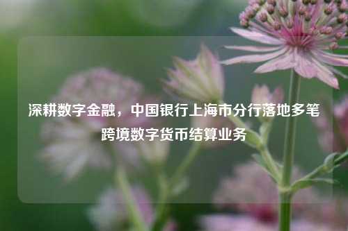 深耕数字金融，中国银行上海市分行落地多笔跨境数字货币结算业务