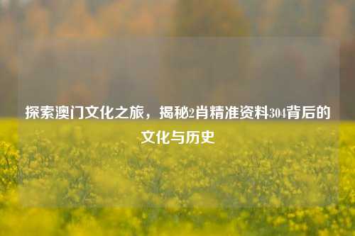 探索澳门文化之旅，揭秘2肖精准资料304背后的文化与历史