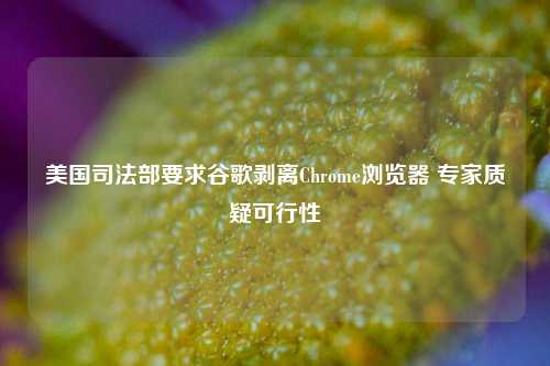 美国司法部要求谷歌剥离Chrome浏览器 专家质疑可行性