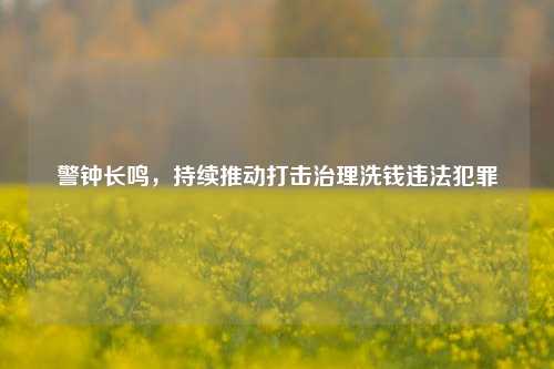 警钟长鸣，持续推动打击治理洗钱违法犯罪