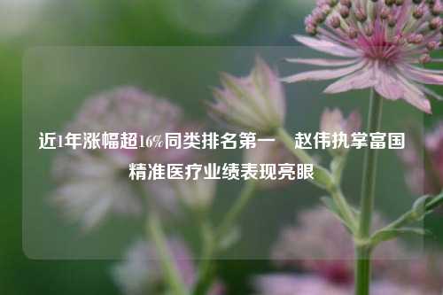 近1年涨幅超16%同类排名第一 赵伟执掌富国精准医疗业绩表现亮眼