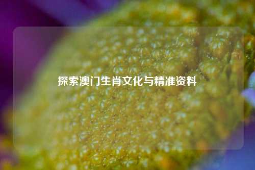 探索澳门生肖文化与精准资料